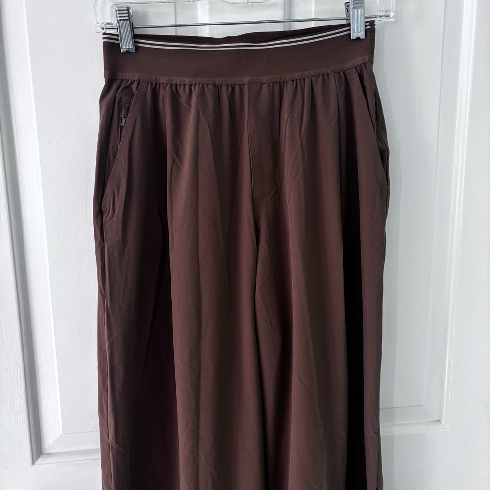 Athleta Taupe Wide-Leg Pants